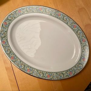 13" NORITAKE Oval Serving Platter- Isolde, perfect condition
